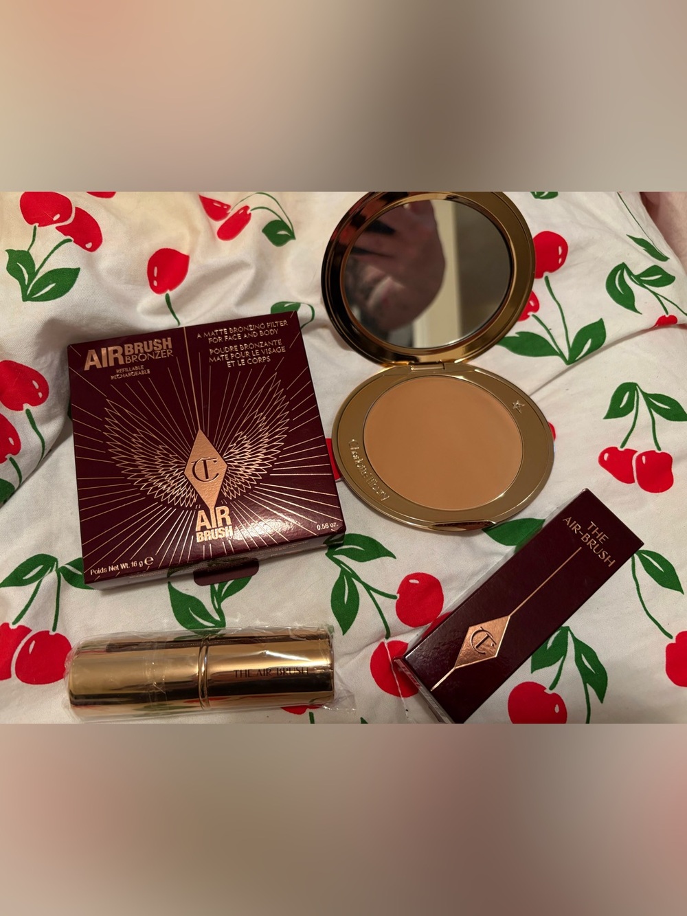 New Charlotte Tilbury Airbrush Bronzer in Medium & Airbrush Brush